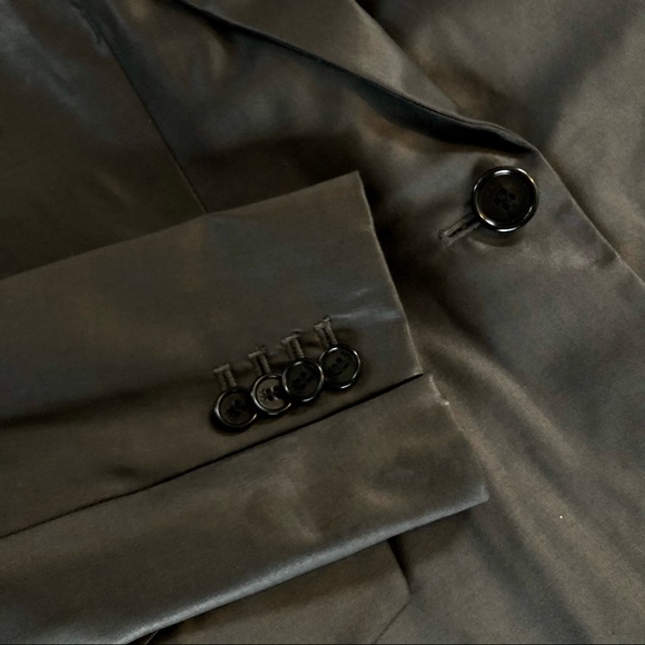 TALULA BABATON CHARCOAL SHEEN FITTED BLAZER - Picture 3 of 5